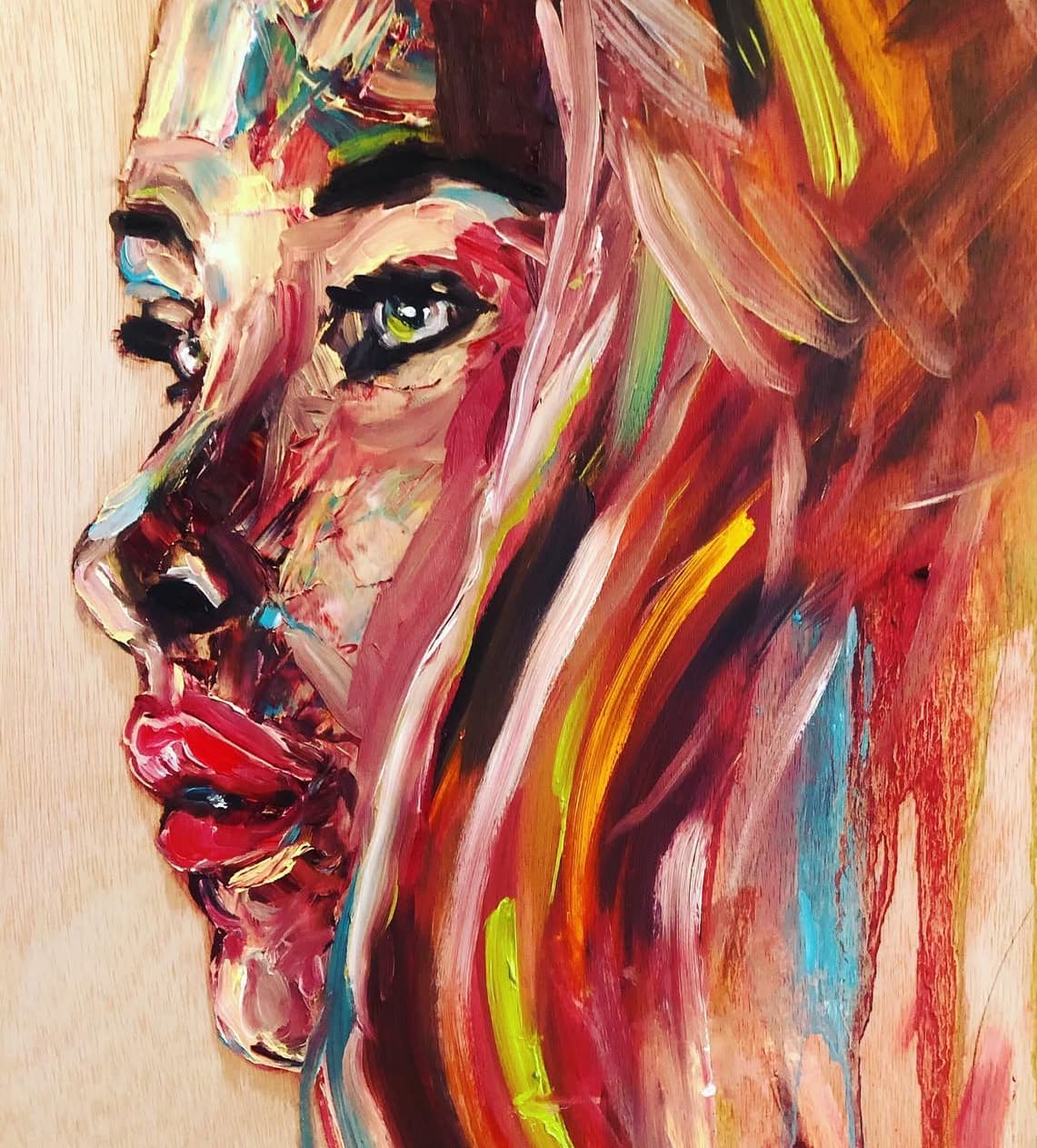 Female Pallet Knife Study Artwork
